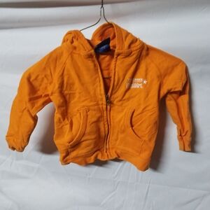 Kids' Bright Orange Zip Hoodie Sweatshirt with Pockets